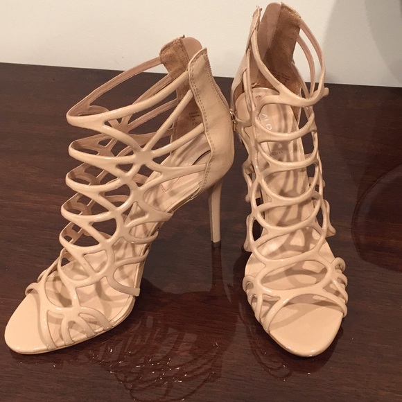 Aldo Shoes - ALDO eryde heels nude sz 7.5